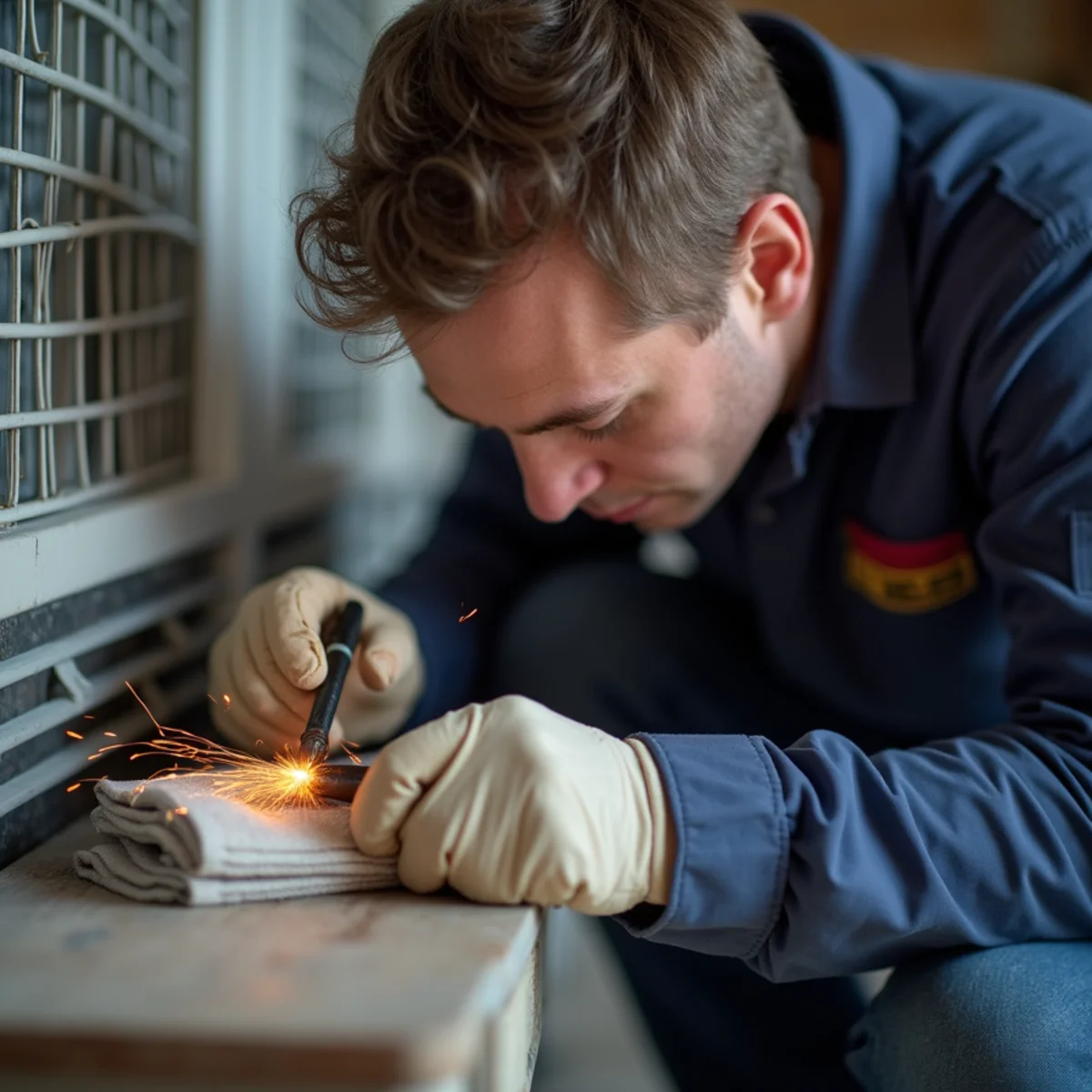 HVAC Mount Joy PA technician performing ac installation & replacement in a Mount Joy, PA home