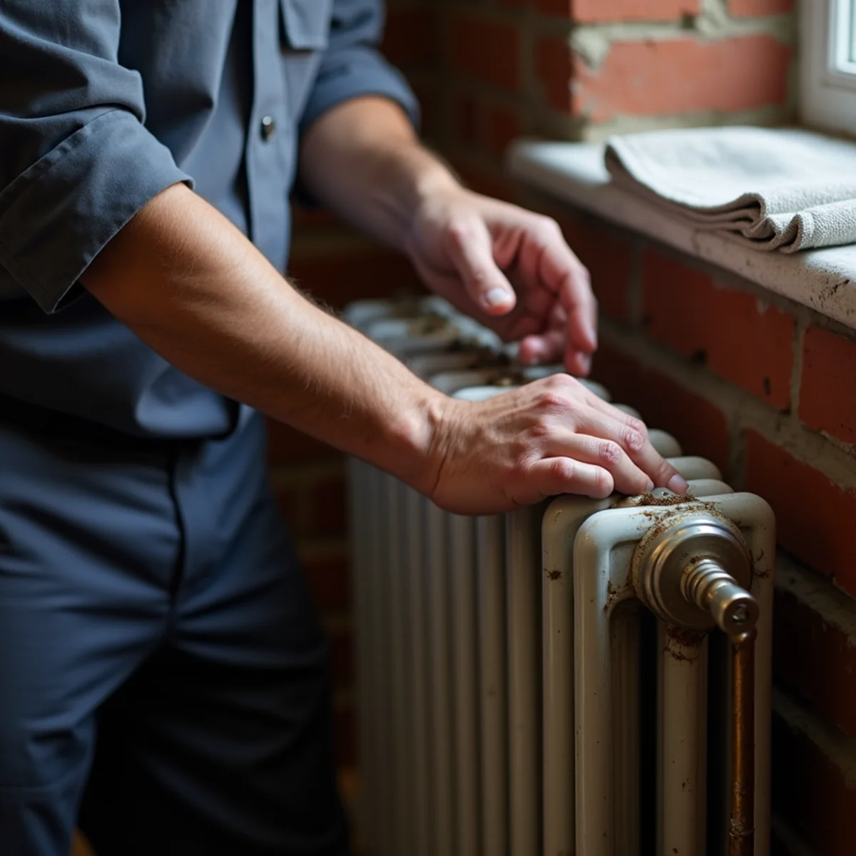 HVAC Mount Joy PA technician performing boiler repair & service in a Mount Joy, PA home