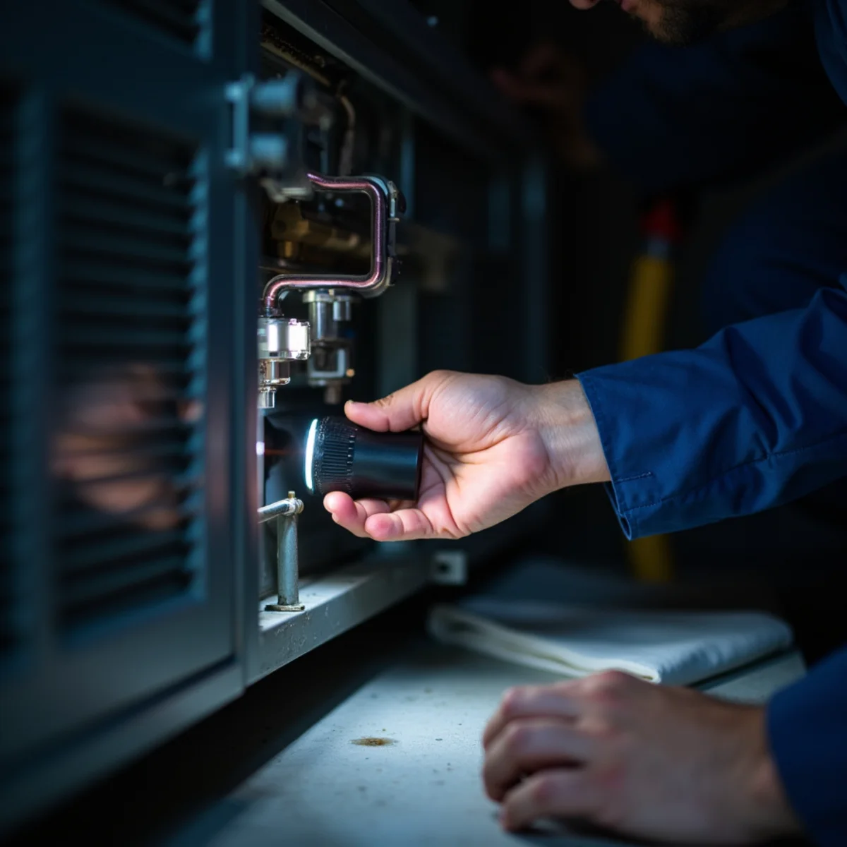 HVAC Mount Joy PA technician performing 24/7 emergency hvac repair in a Mount Joy, PA home