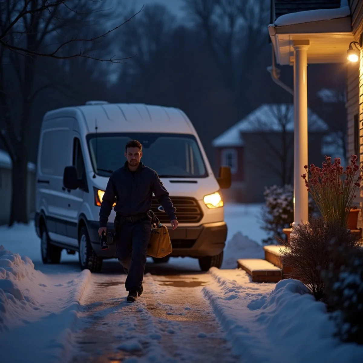 HVAC Mount Joy PA service van and technician ready for 24/7 emergency hvac repair in the Mount Joy, PA area