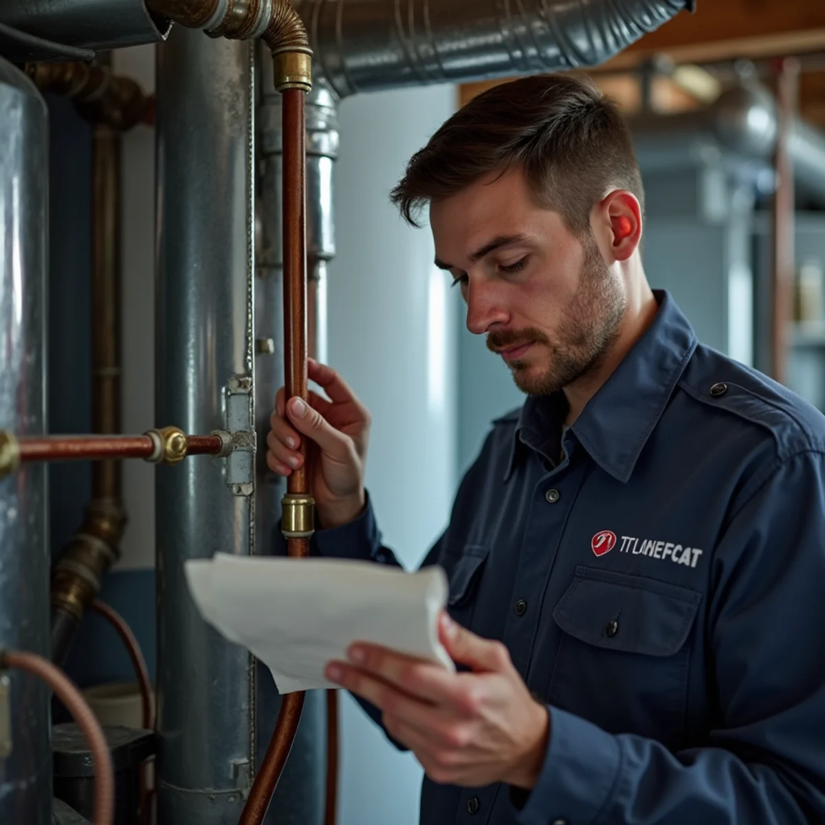 HVAC Mount Joy PA technician performing frozen pipe & heat outage response in a Mount Joy, PA home