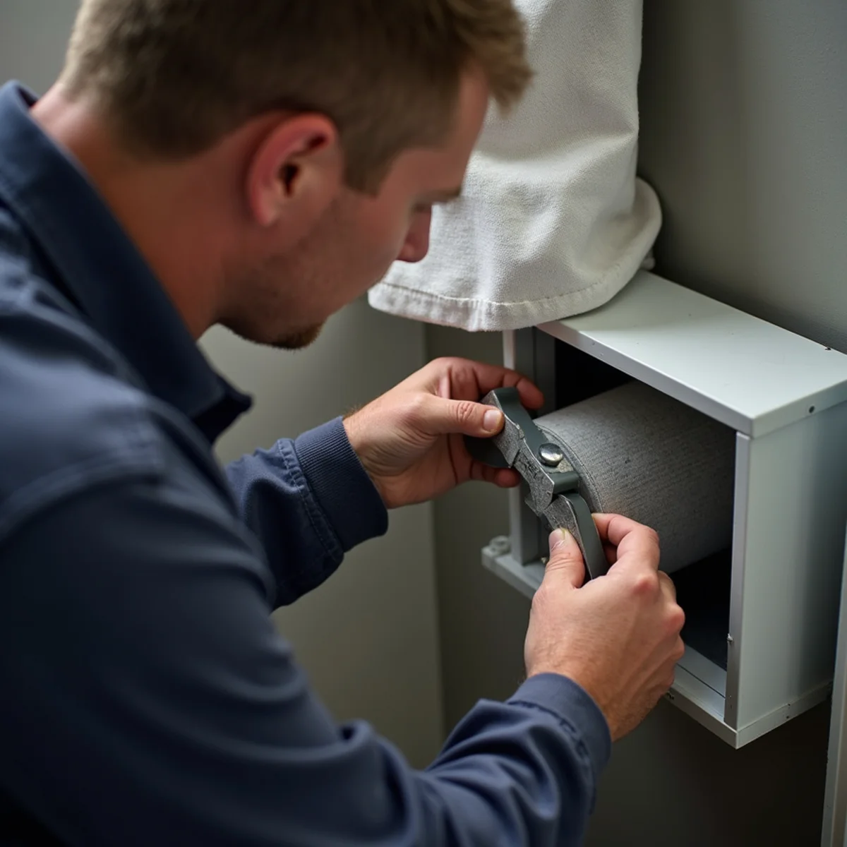 HVAC Mount Joy PA technician performing indoor air quality solutions in a Mount Joy, PA home