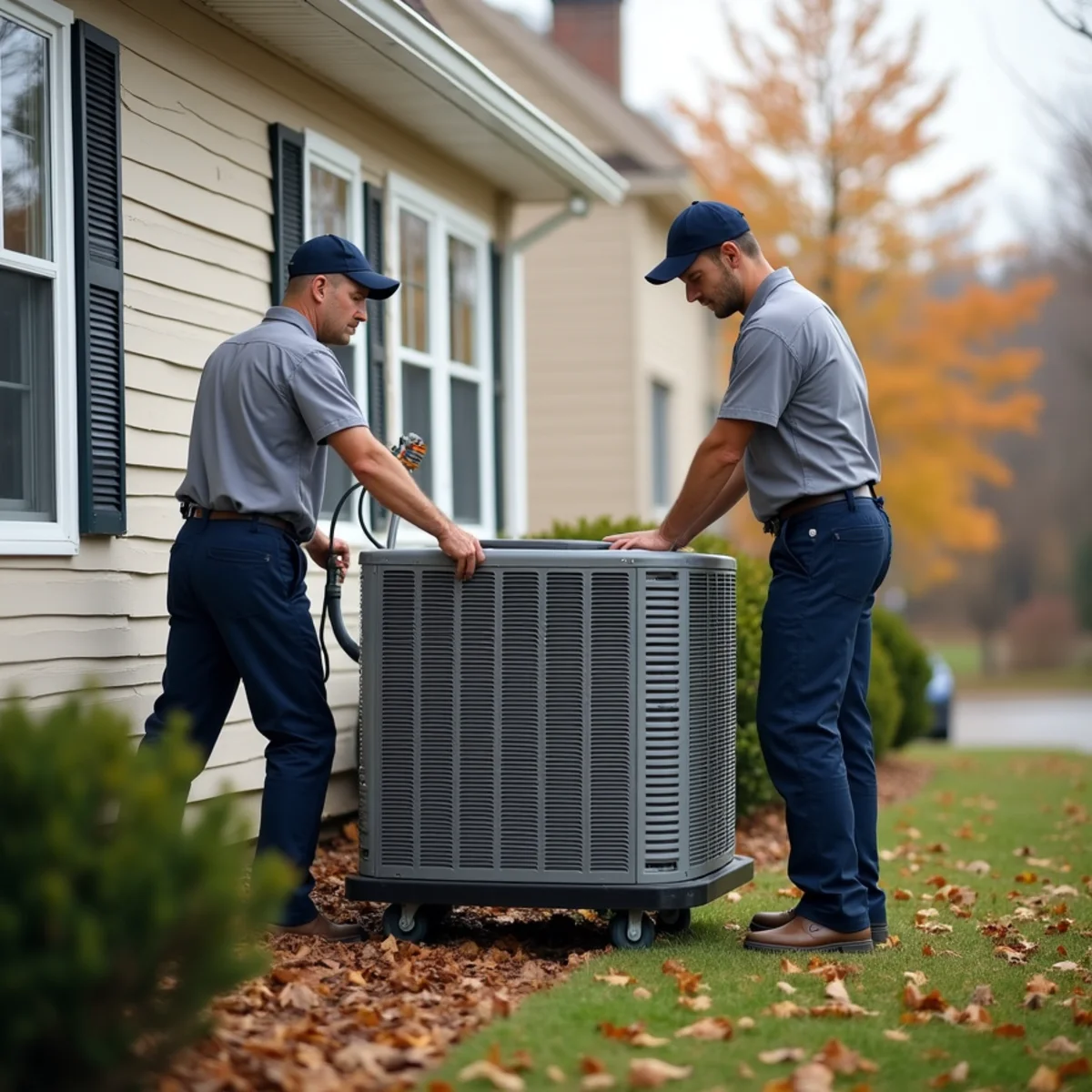 HVAC Mount Joy PA technician providing HVAC service at a home in Grandview Meadows, PA