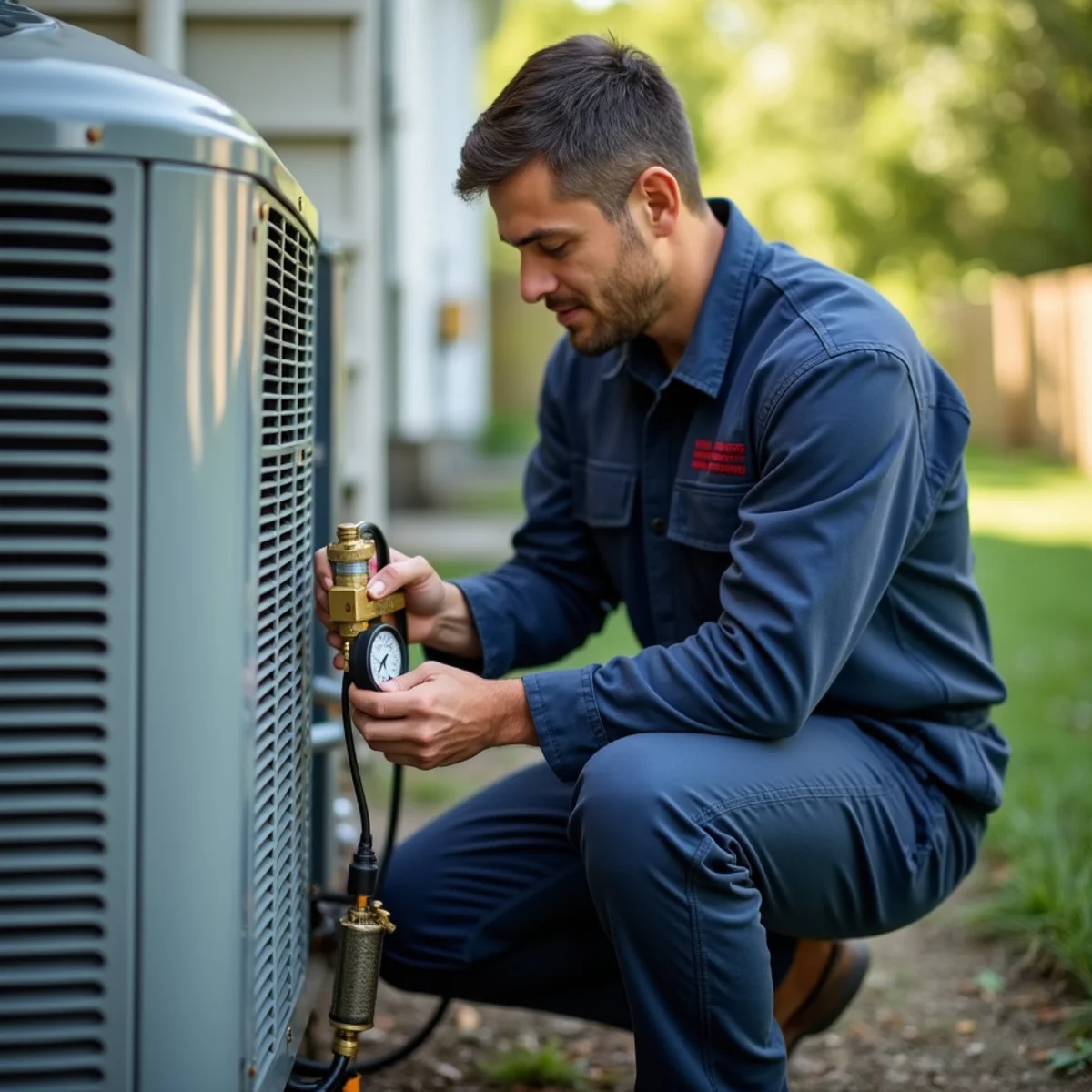 HVAC Mount Joy PA technician providing HVAC service at a home in Grandview Park, PA