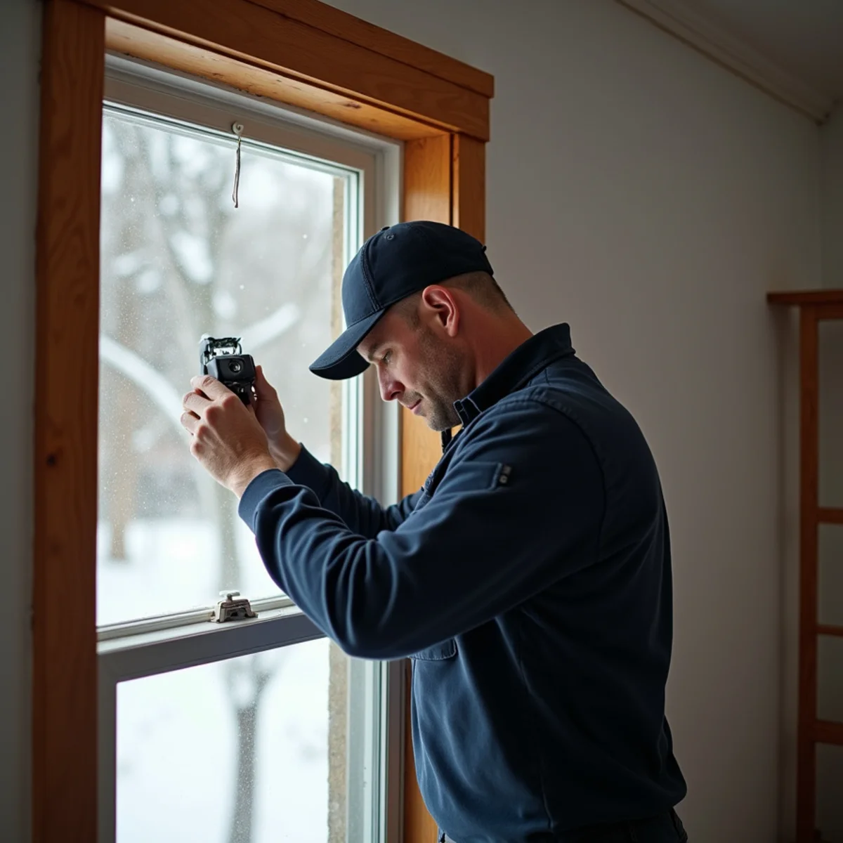 HVAC Mount Joy PA technician providing HVAC service at a home in Akron, PA