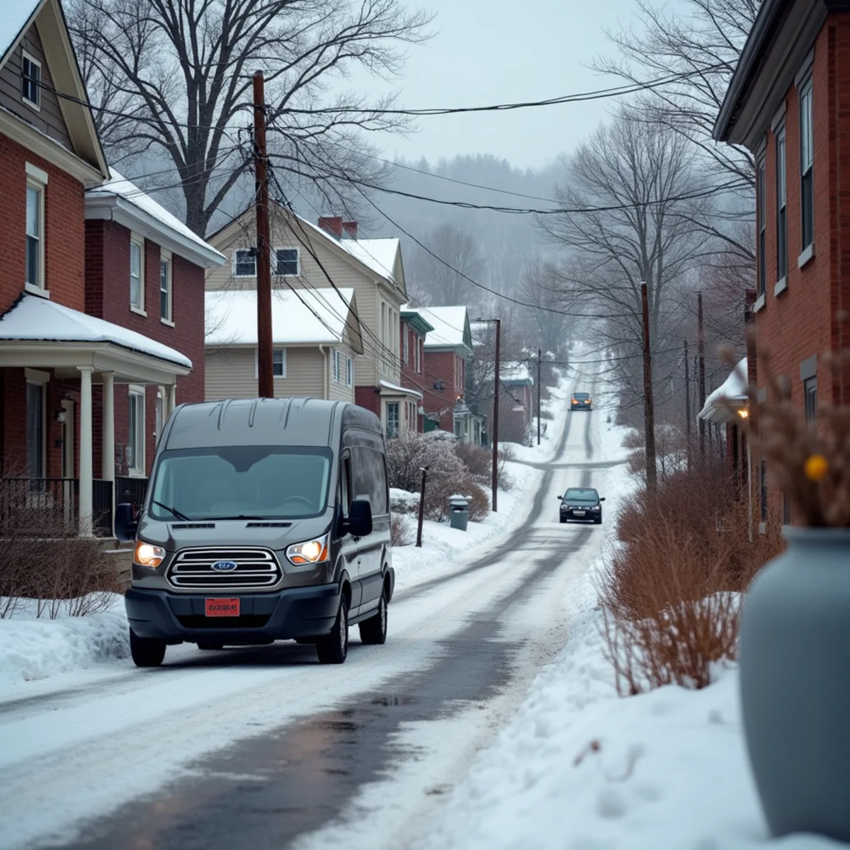 Residential street and homes in Akron, PA served by HVAC Mount Joy PA