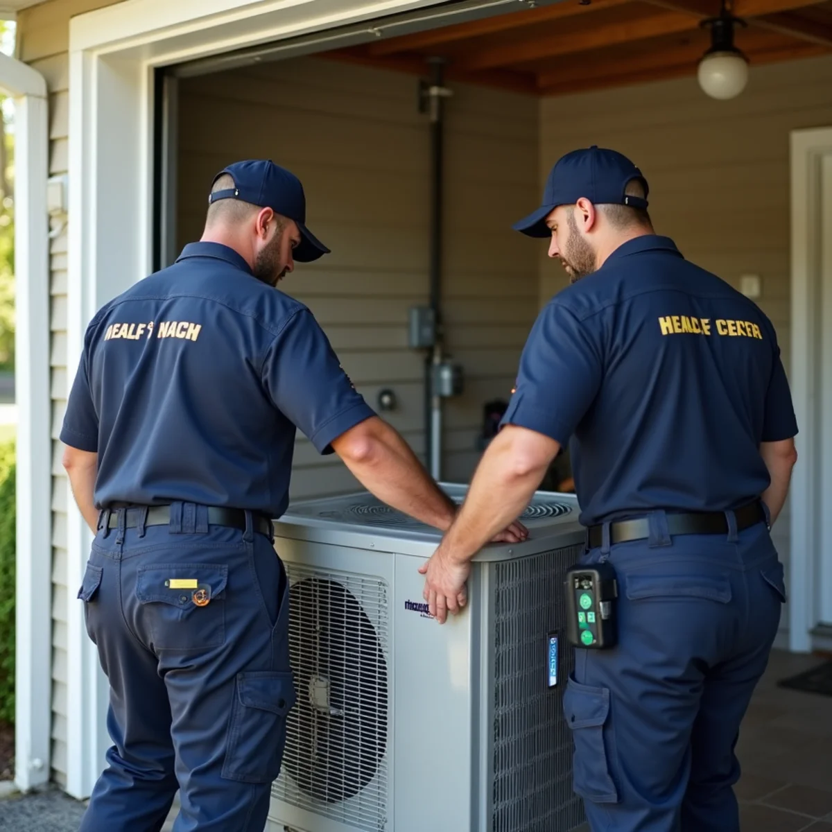 HVAC Mount Joy PA technician providing HVAC service at a home in East Hempfield Township, PA