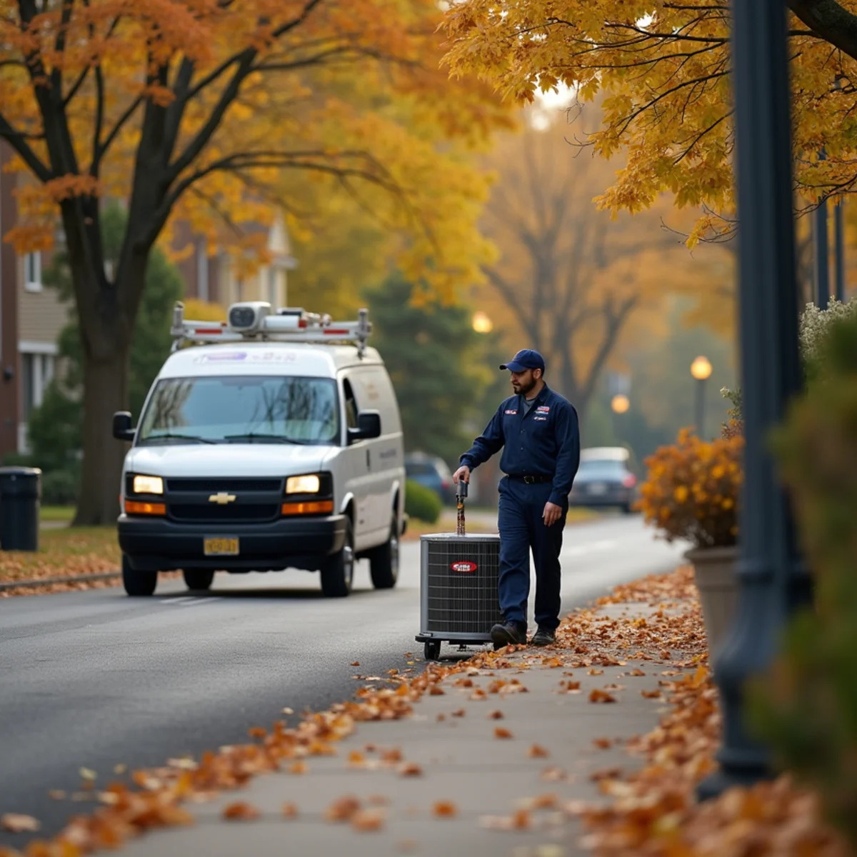 Residential street and homes in Elizabethtown, PA served by HVAC Mount Joy PA