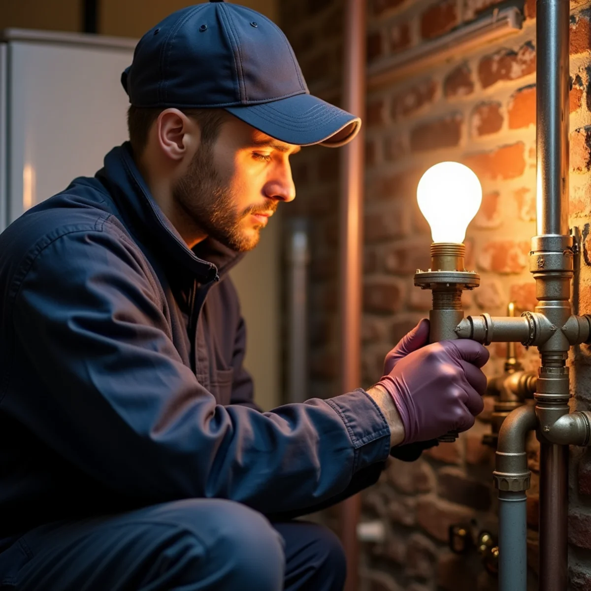 HVAC Mount Joy PA technician providing HVAC service at a home in Harrisburg, PA