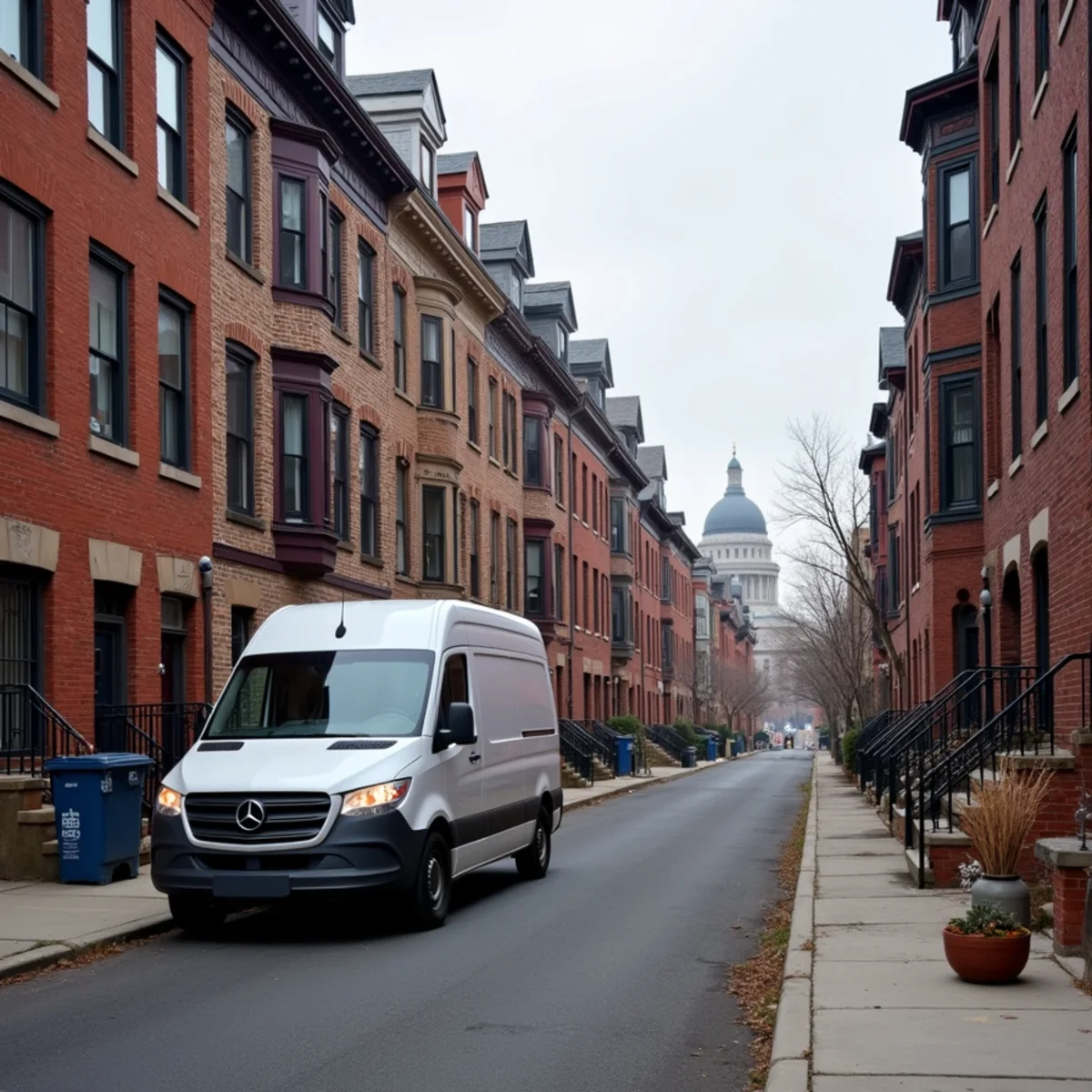 Residential street and homes in Harrisburg, PA served by HVAC Mount Joy PA