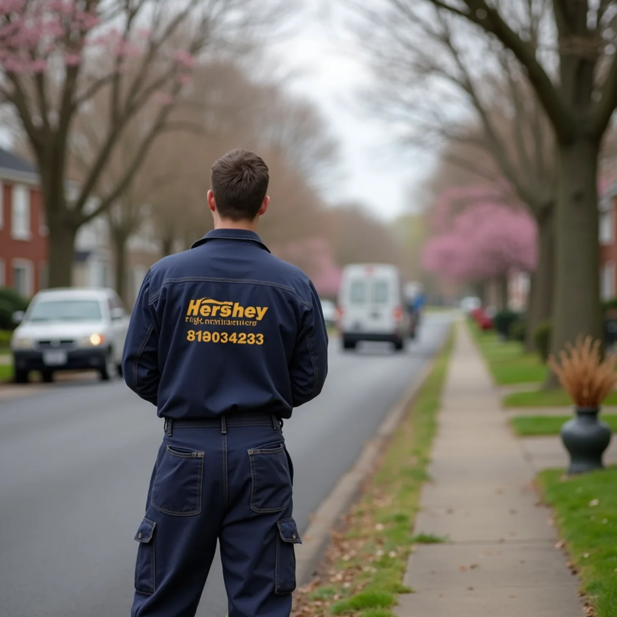Residential street and homes in Hershey, PA served by HVAC Mount Joy PA