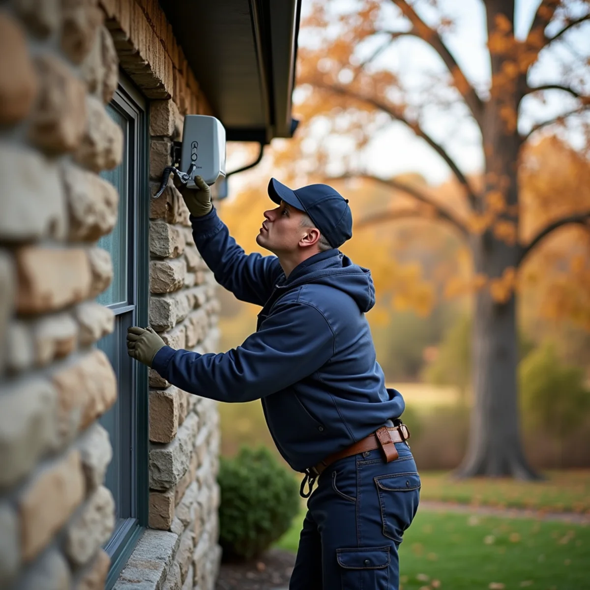 HVAC Mount Joy PA technician providing HVAC service at a home in Hummelstown, PA