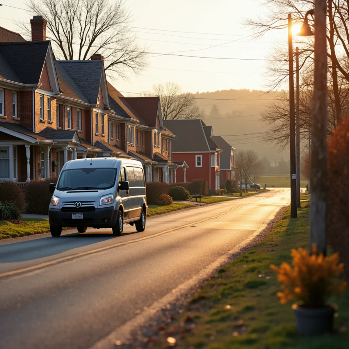 Residential street and homes in Lancaster County, PA served by HVAC Mount Joy PA