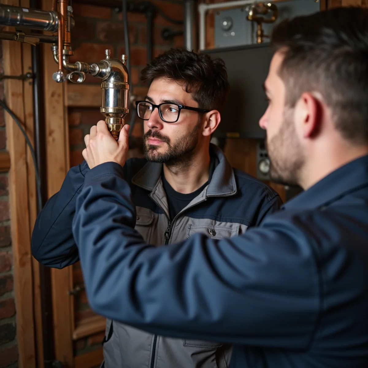 HVAC Mount Joy PA technician providing HVAC service at a home in Manheim, PA
