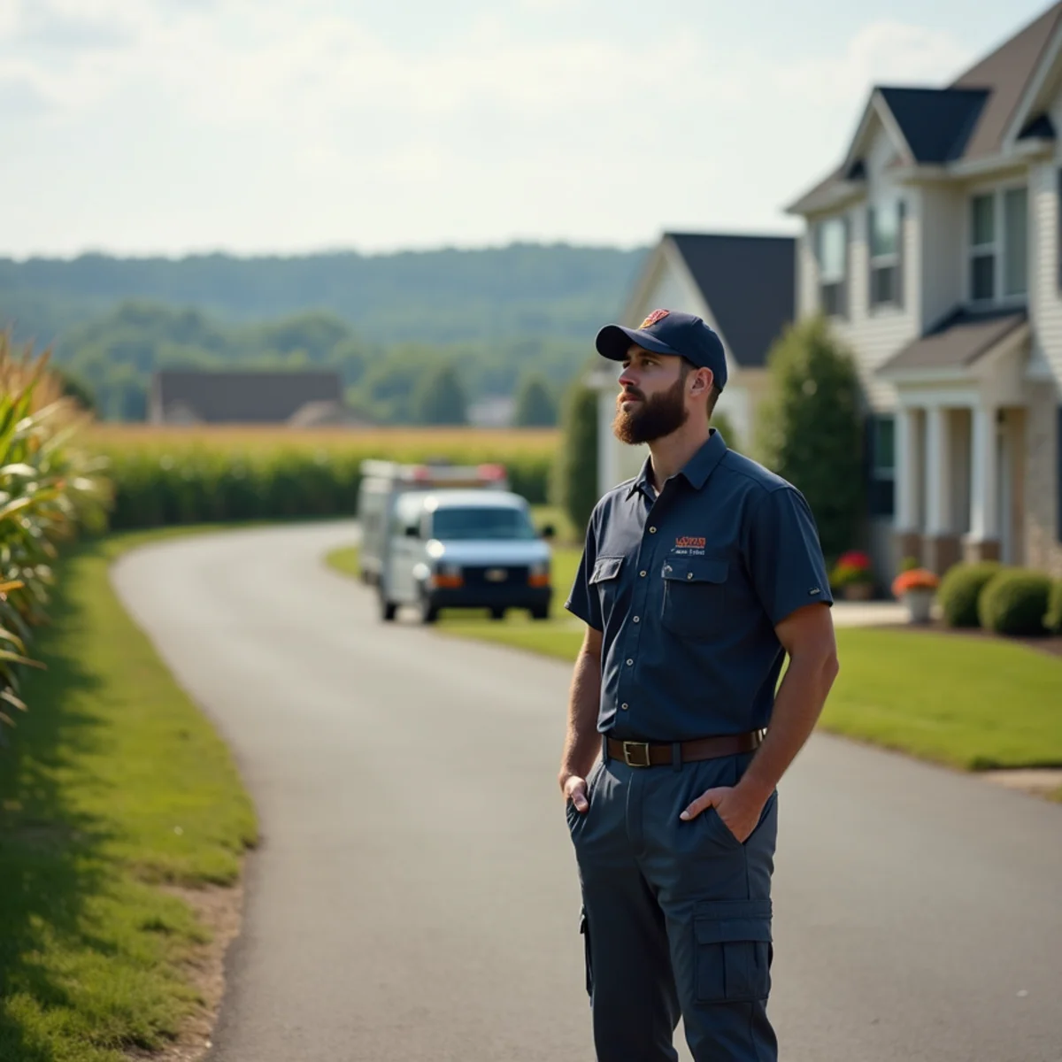 Residential street and homes in West Hempfield Township, PA served by HVAC Mount Joy PA